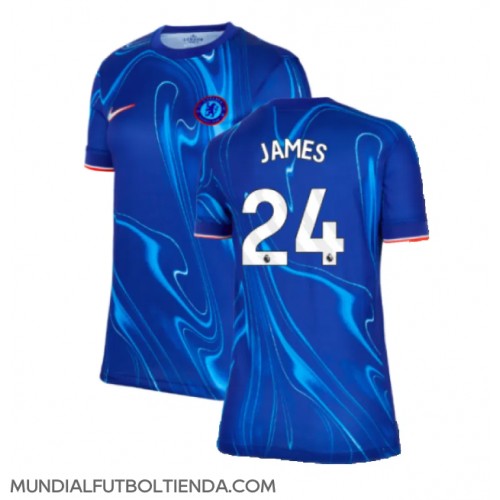 Camiseta Chelsea Reece James #24 Primera Equipación Replica 2024-25 para mujer mangas cortas